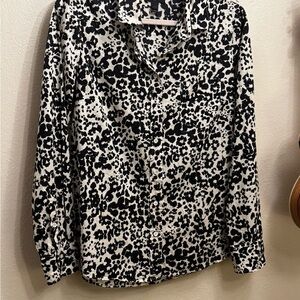 J. Crew Factory Monochrome Button Down Shirt